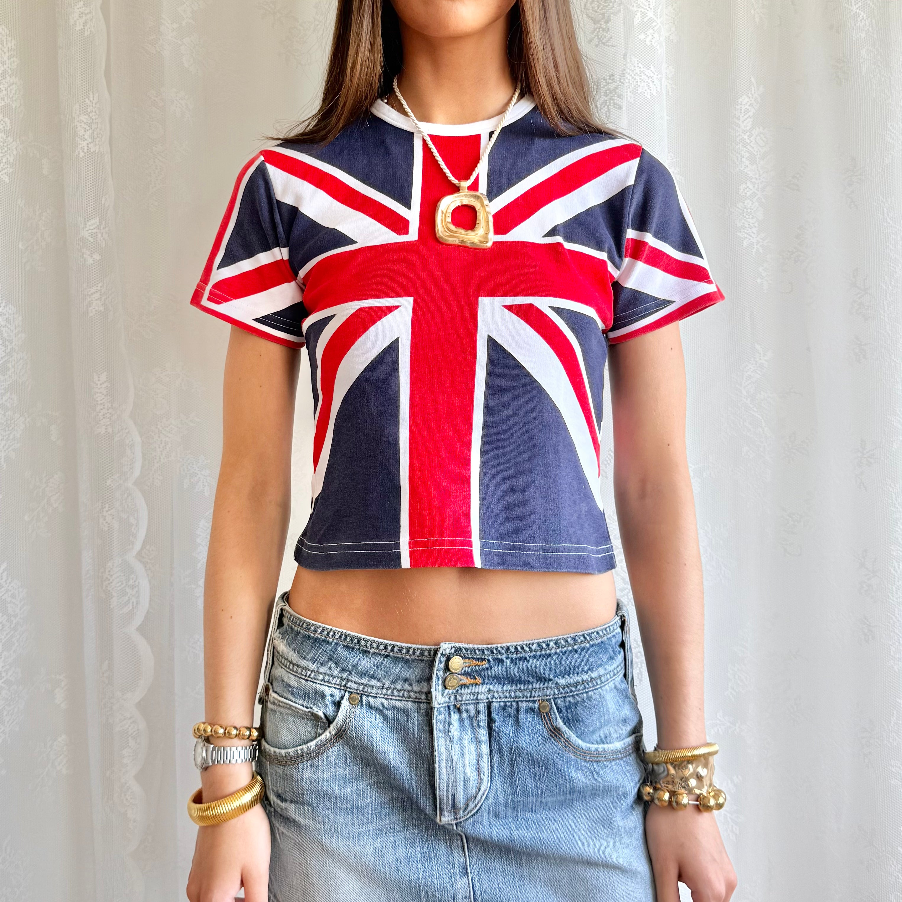 Union Jack Crop Top - Size S