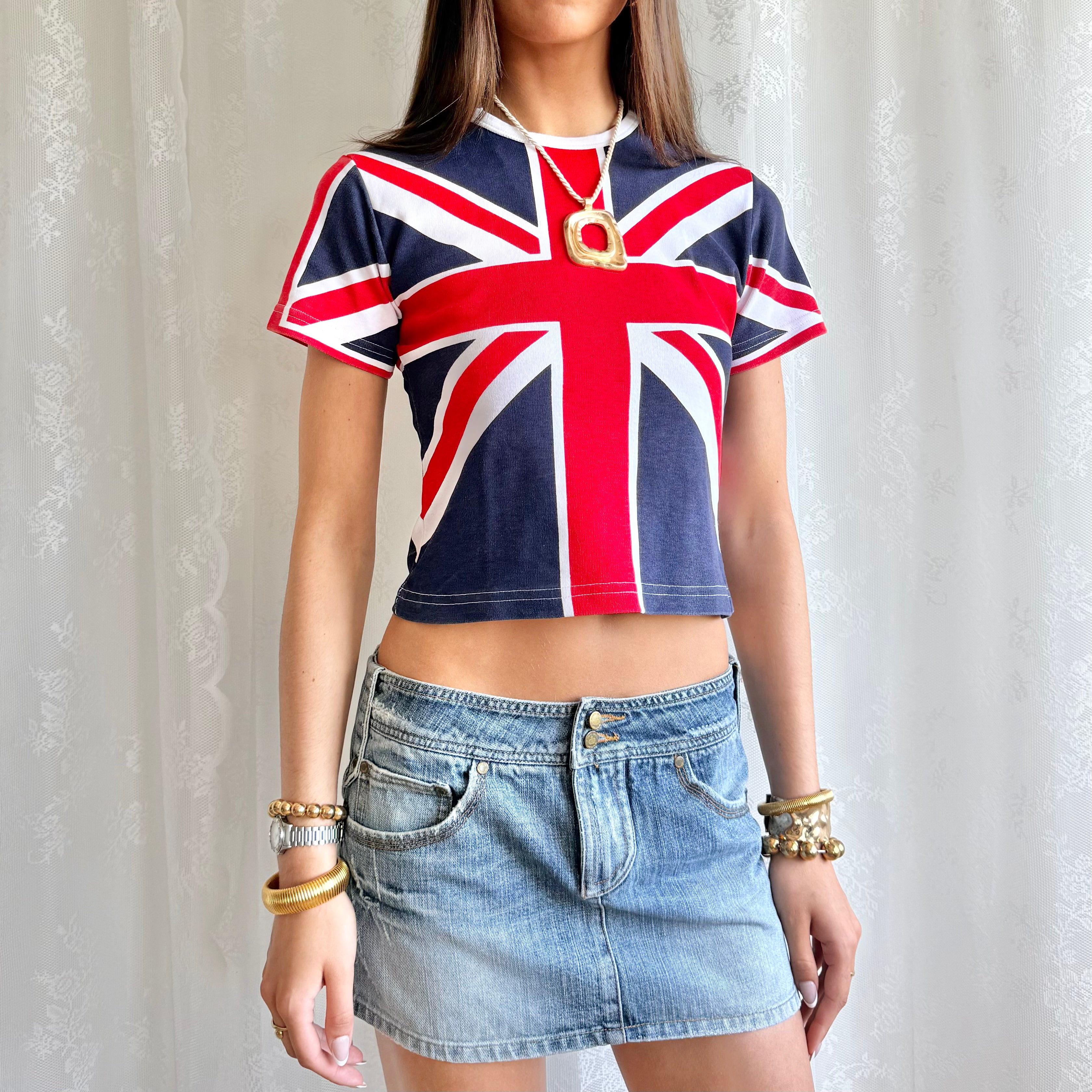 Union Jack Crop Top - Size S