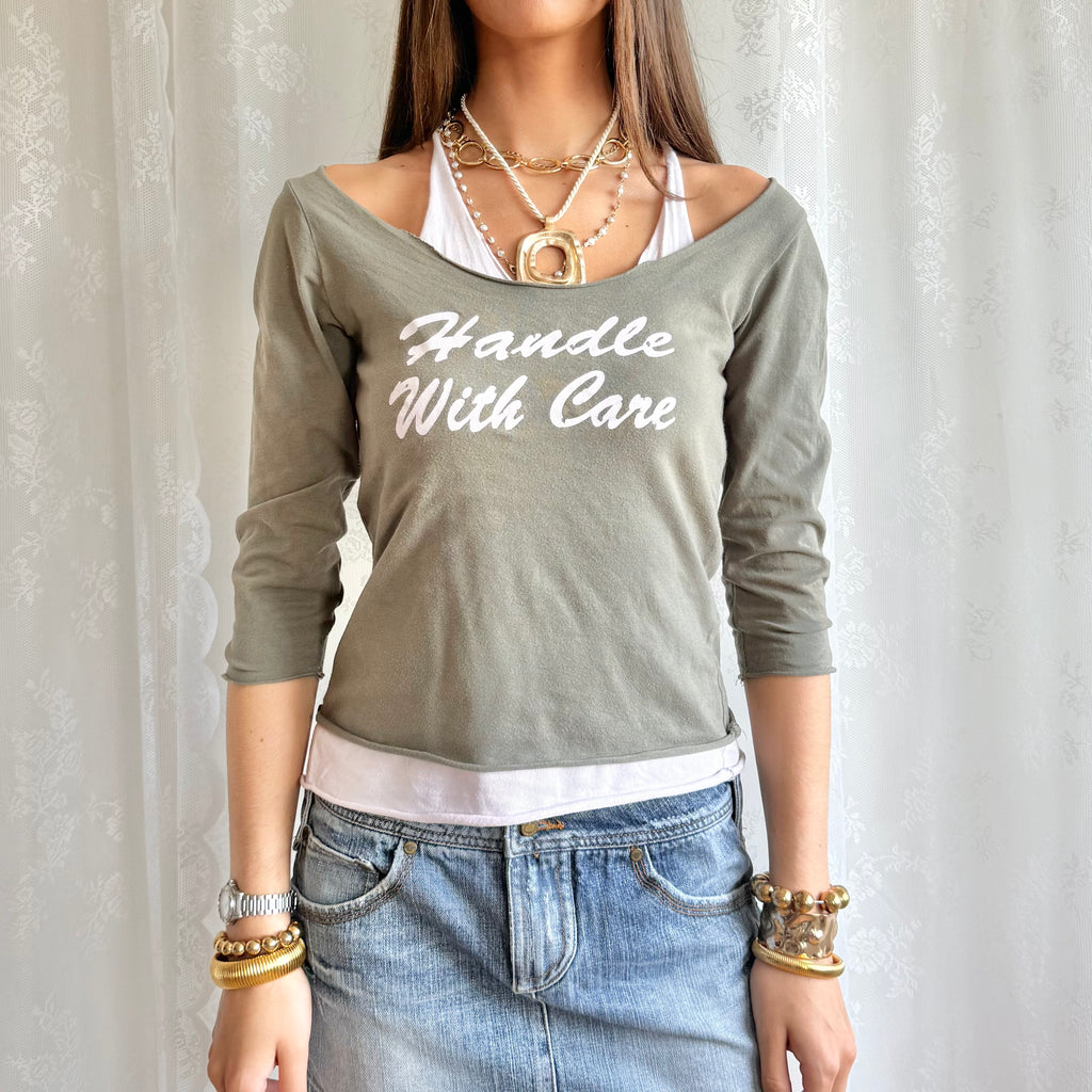 Graphic Long Sleeve Top - Size L