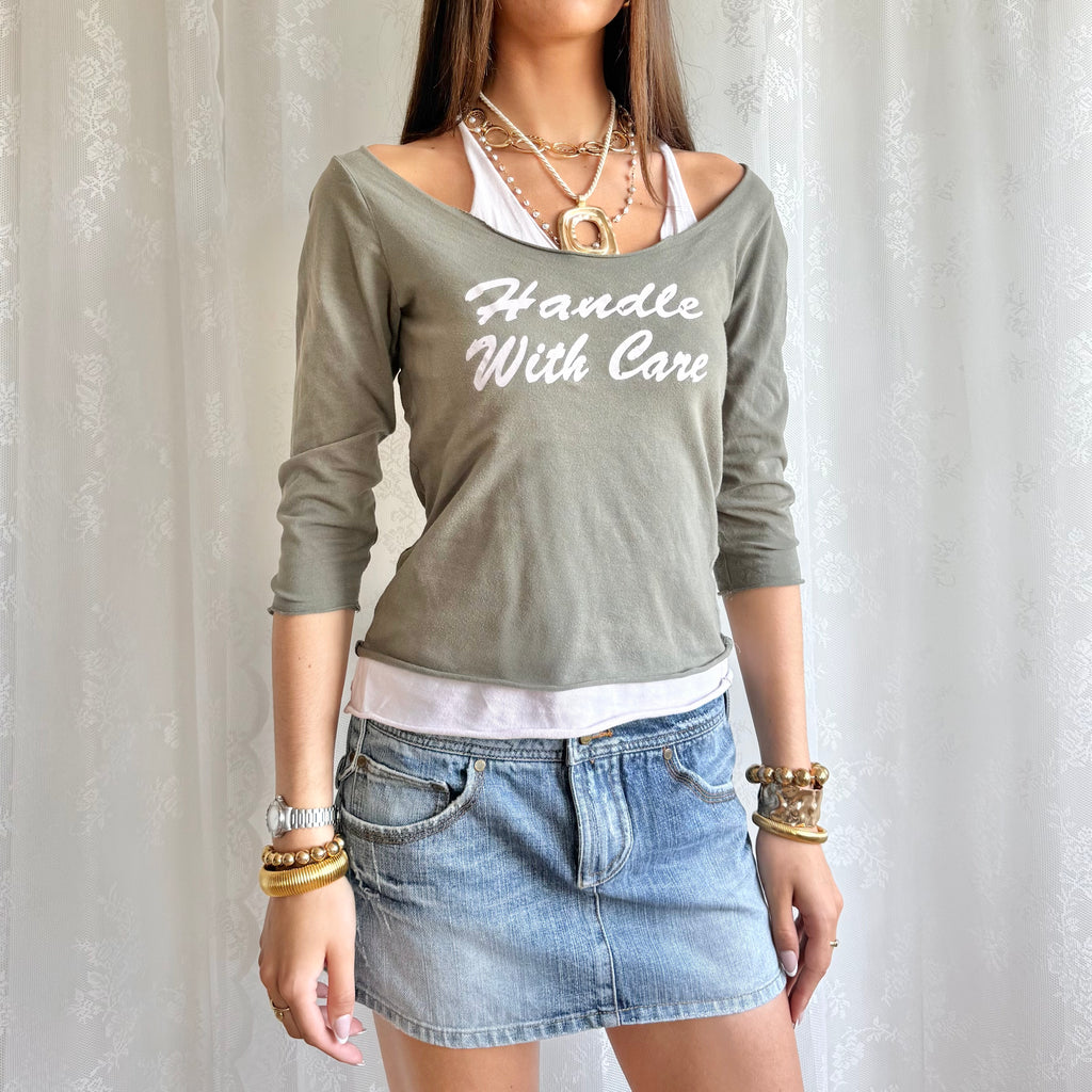 Graphic Long Sleeve Top - Size L