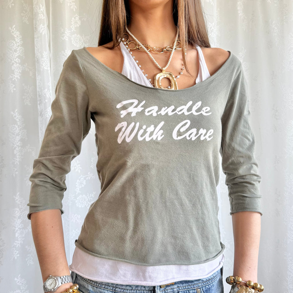 Graphic Long Sleeve Top - Size L