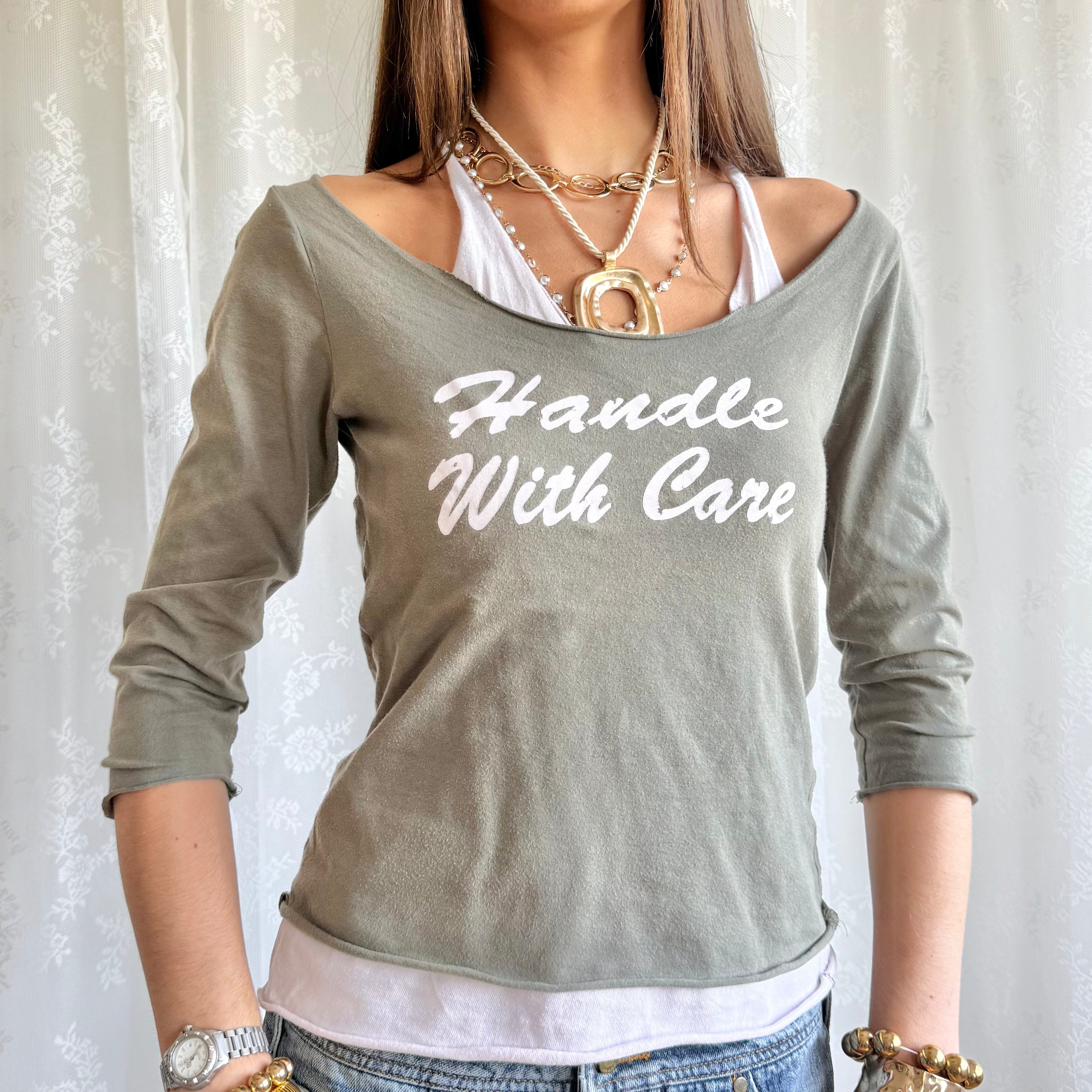 Graphic Long Sleeve Top - Size L