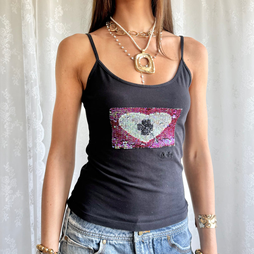 Blumarine Sequin Cami - Size L