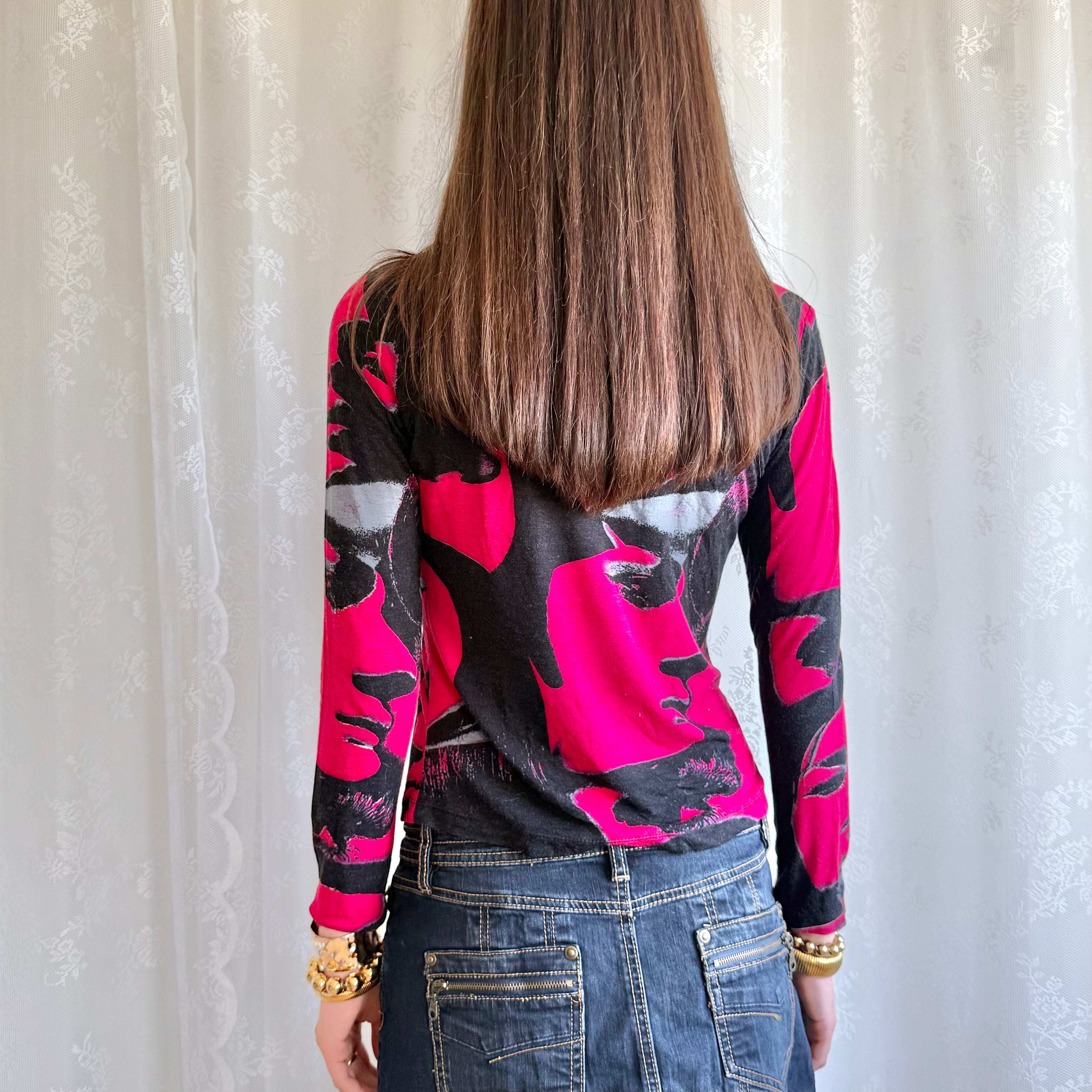 Graphic Long Sleeve Top - Size M