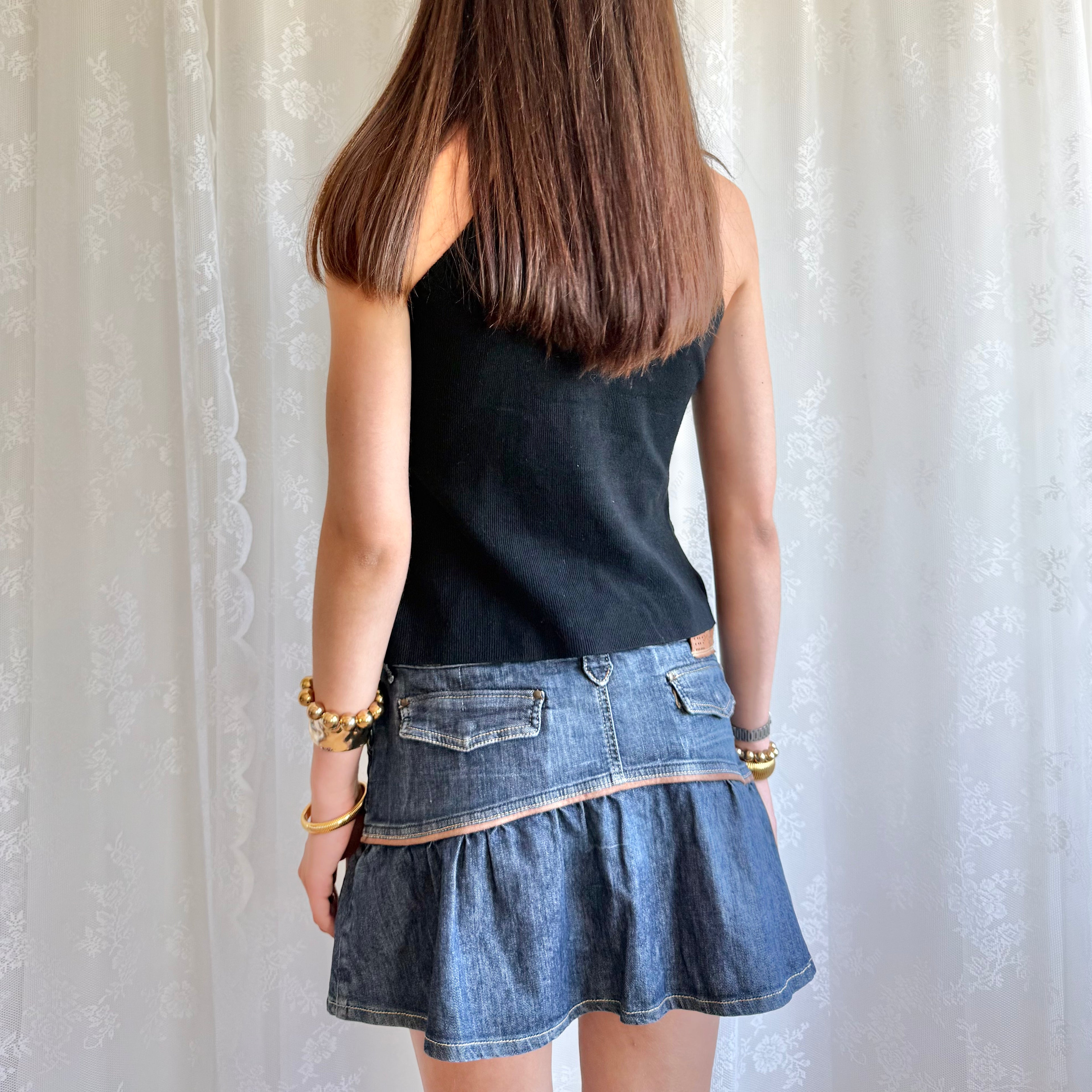 Sequin Beaded Crop Top - Size S