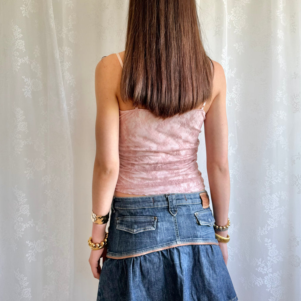 Lace Ruched Cami - Size M