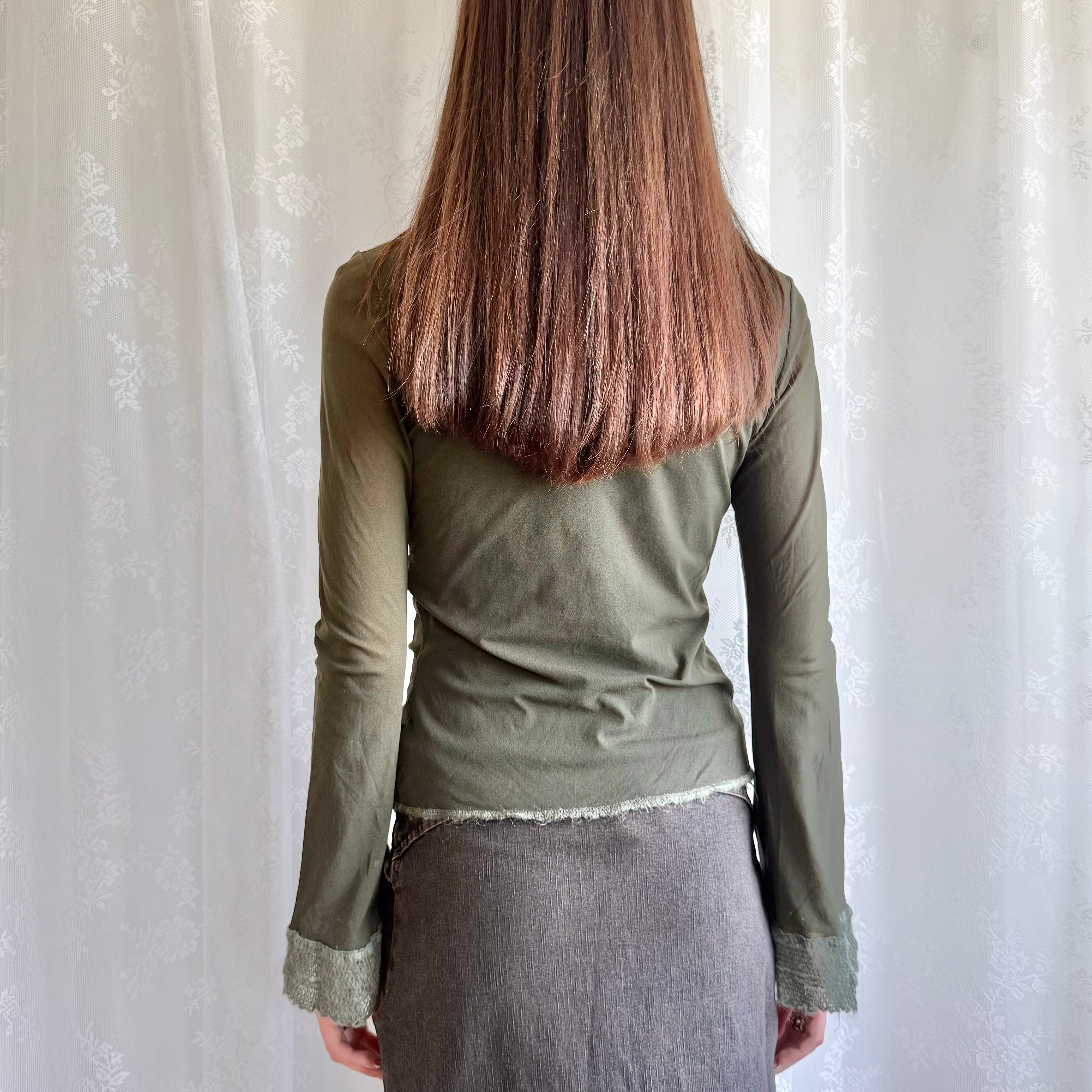 Mesh & Mohair Button Shirt - Size L