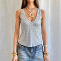 Silk Sequin Cami - Size M