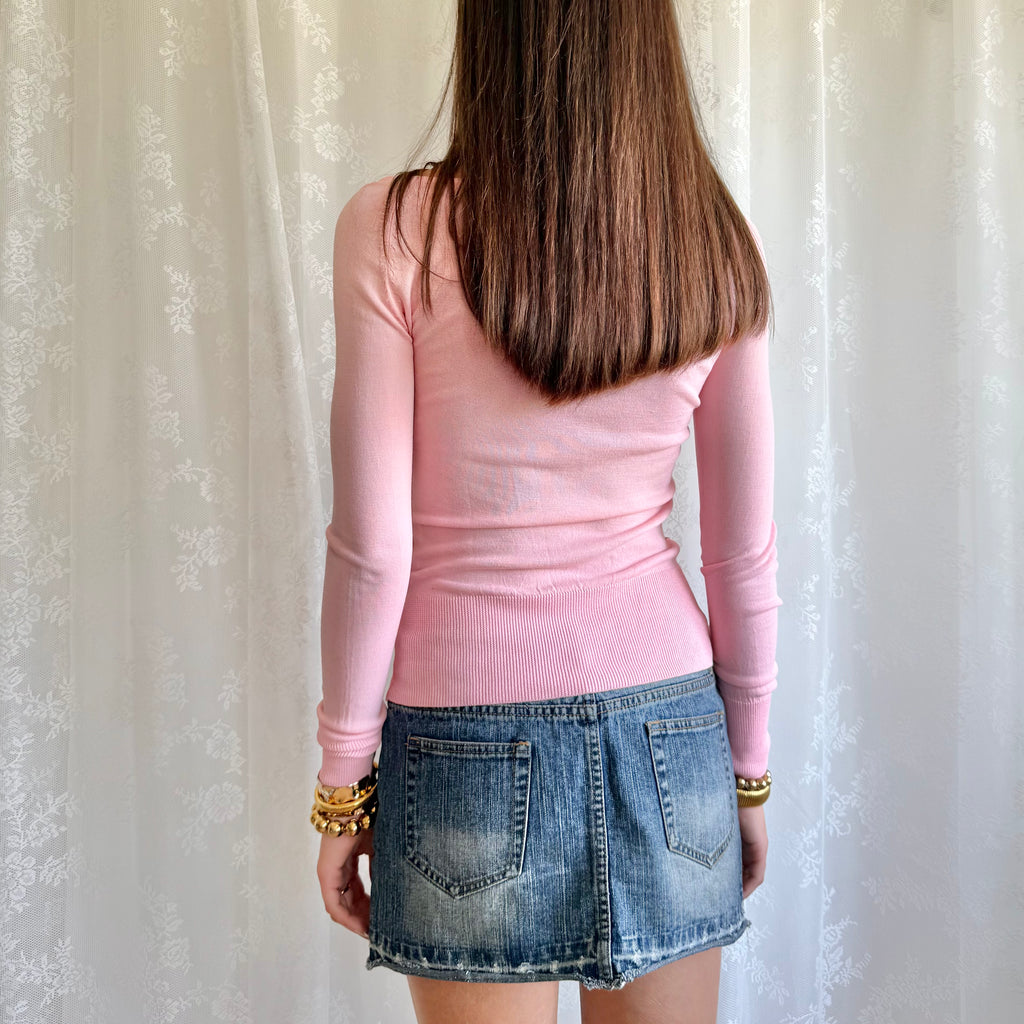 Sequin Long Sleeve Top - Size M