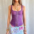 Mesh Lace Up Cami - Size S