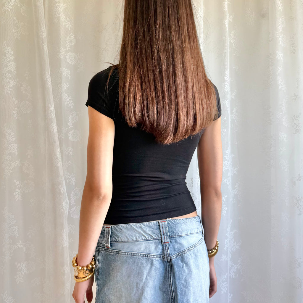 Rhinestone Crop Top - Size S