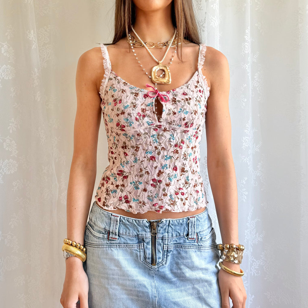 Lace Floral Cami - Size S