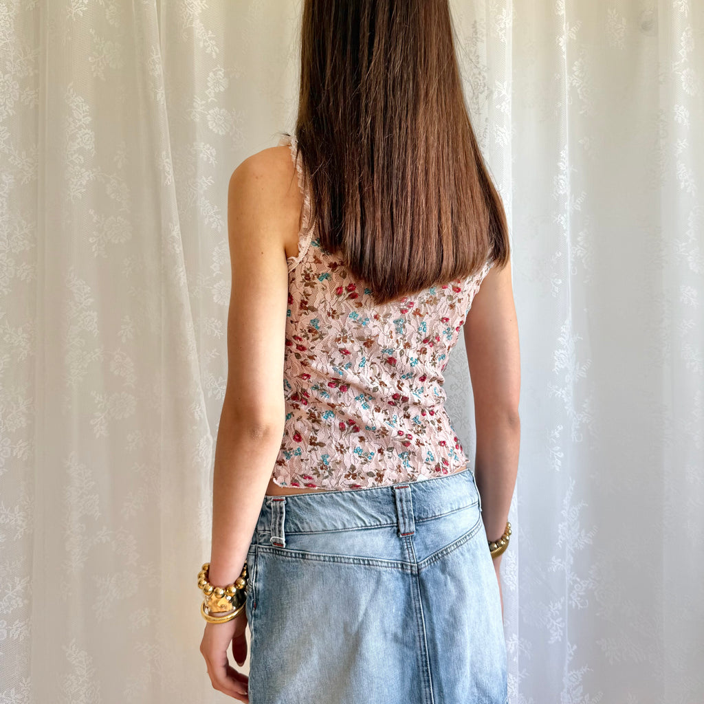 Lace Floral Cami - Size S