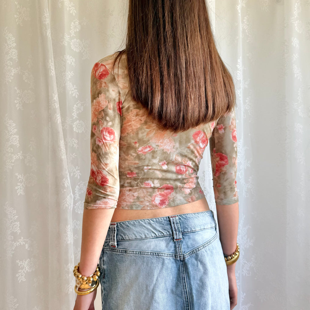 Yamamay Floral Crop Top - Size XS
