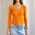 Long Sleeve Crop Top - Size S