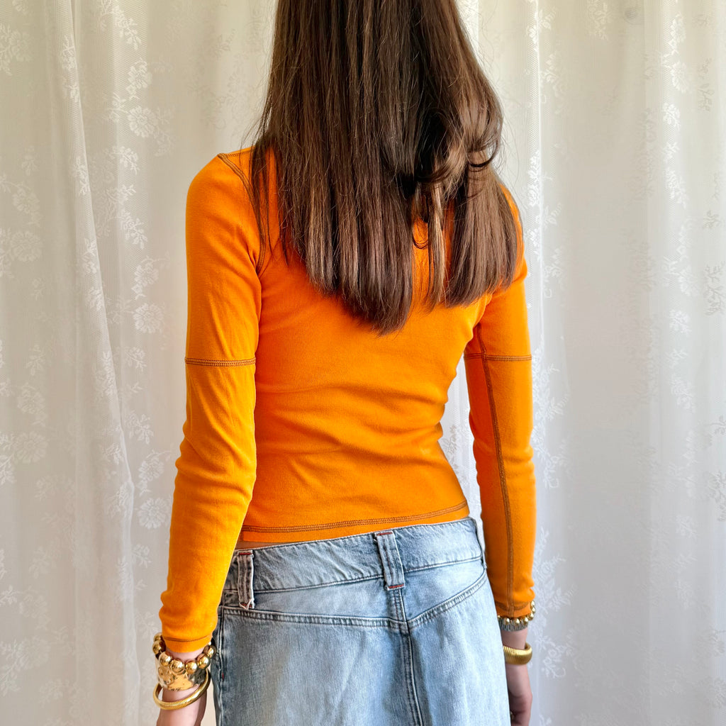 Long Sleeve Crop Top - Size S