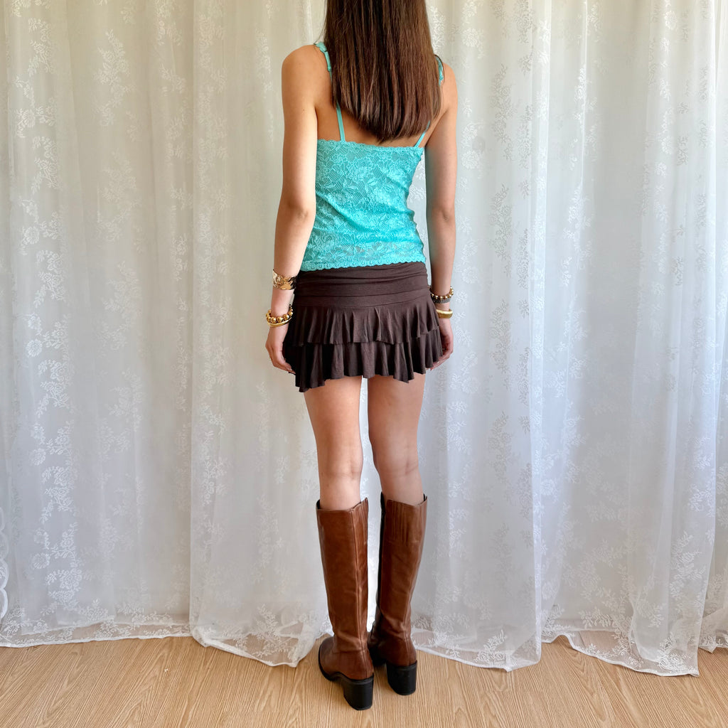 Rara Ruffle Mini Skirt - Size S