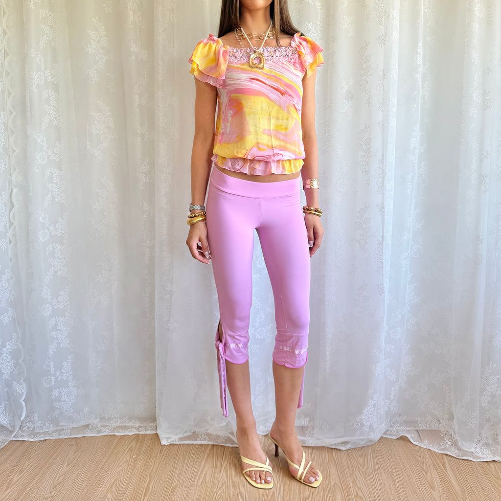 Tie Capri Trousers - Size S