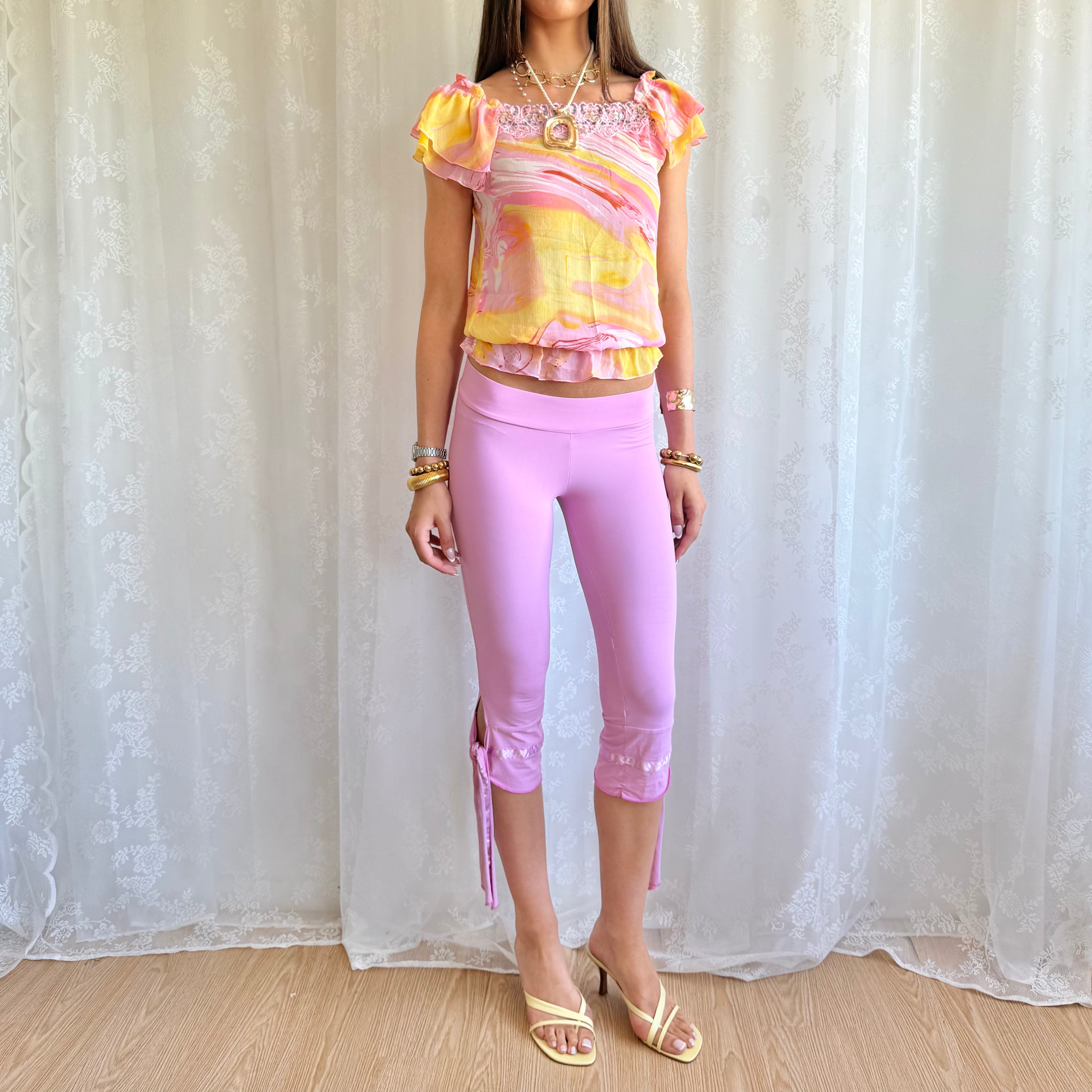 Tie Capri Trousers - Size S