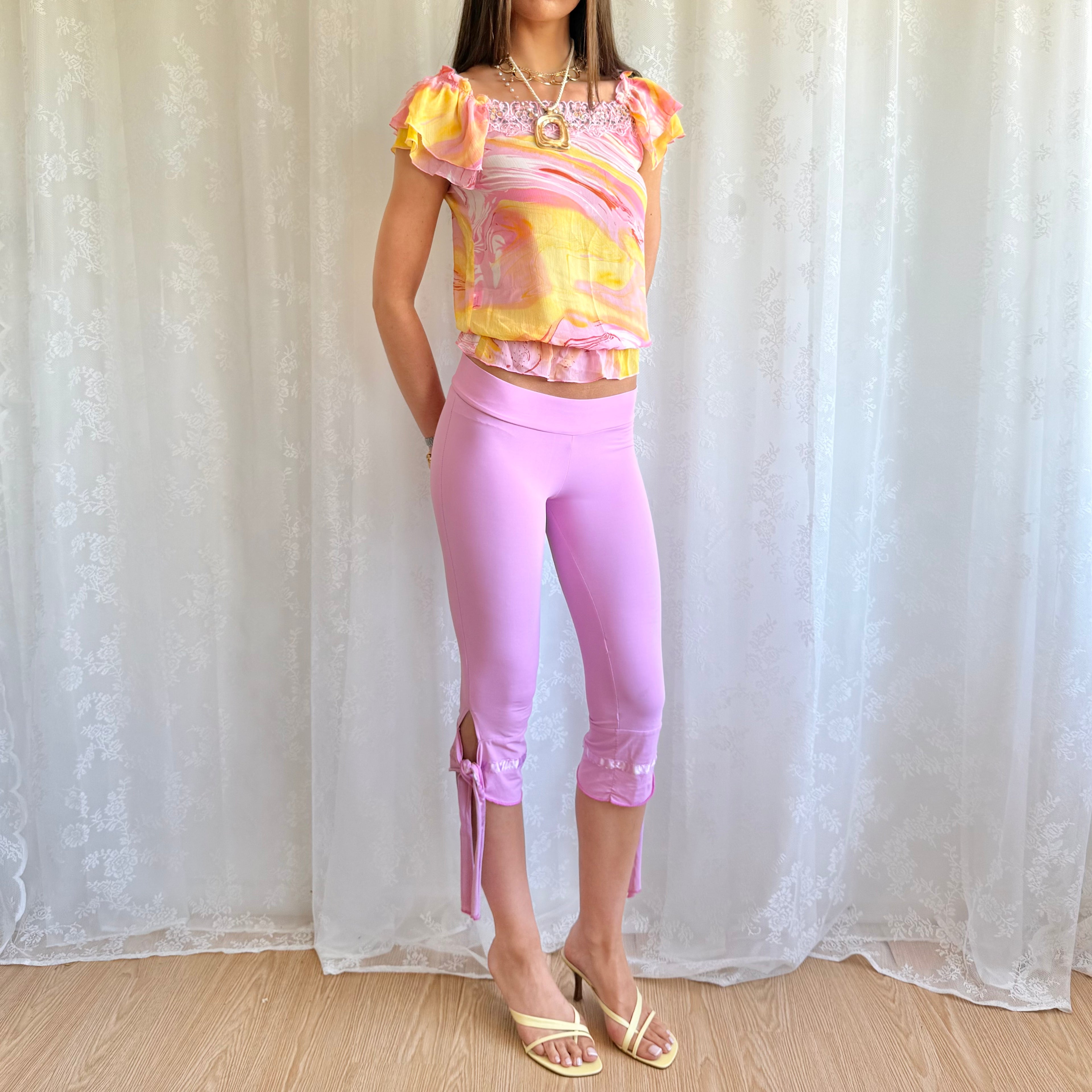 Tie Capri Trousers - Size S