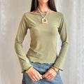 Flared Sleeve Crop Top - Size M