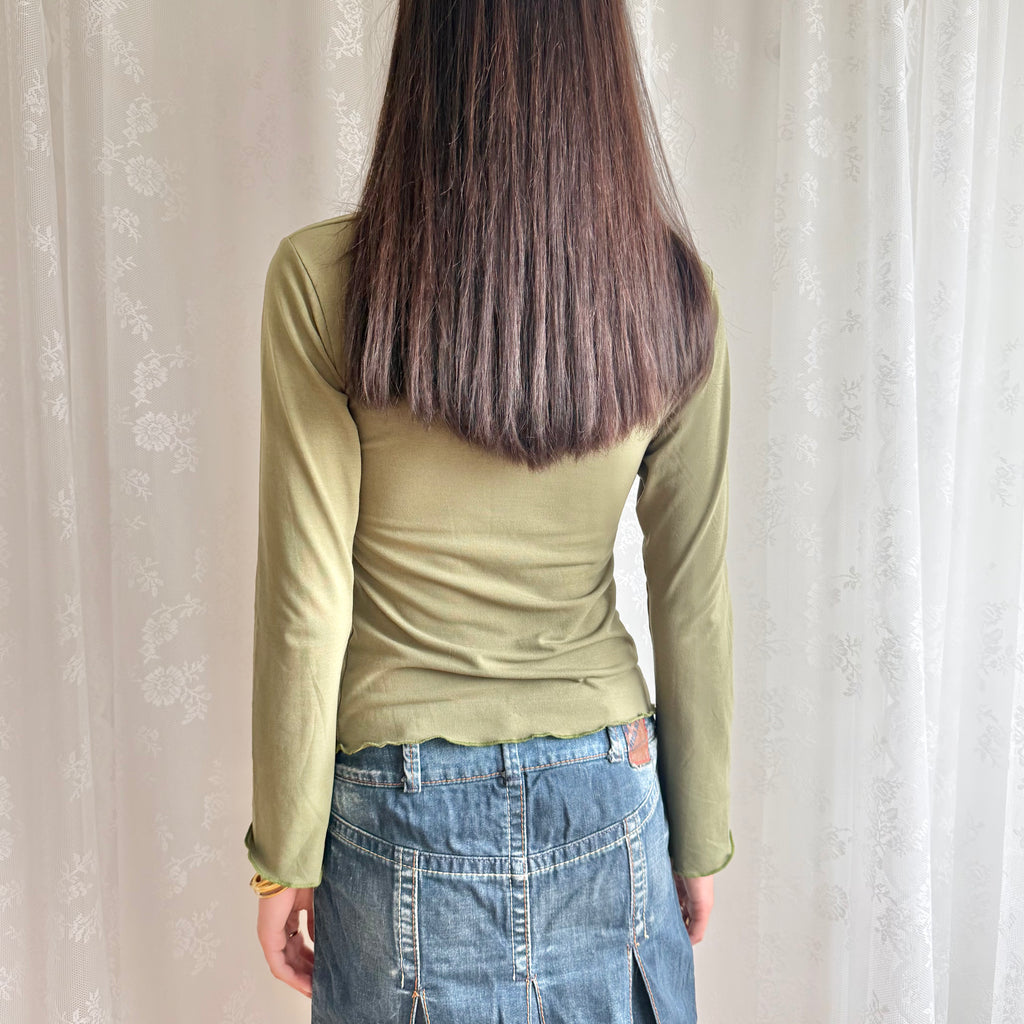 Flared Sleeve Crop Top - Size M
