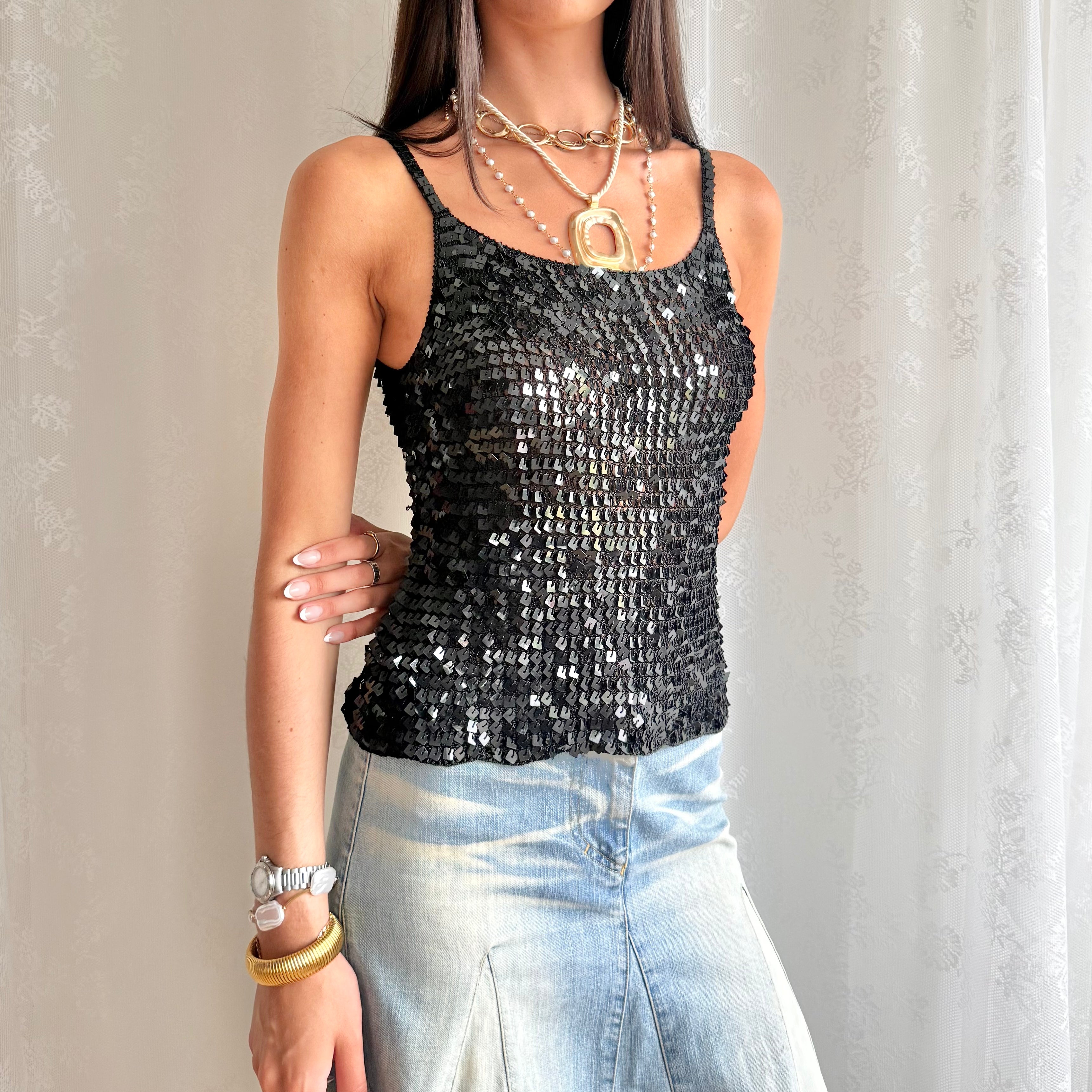 Sequin Cami - Size S