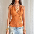 Sequin Halter Cami - Size M
