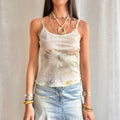 Floral Mesh Cami - Size L