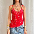 Sequin Asymmetric Cami - Size M