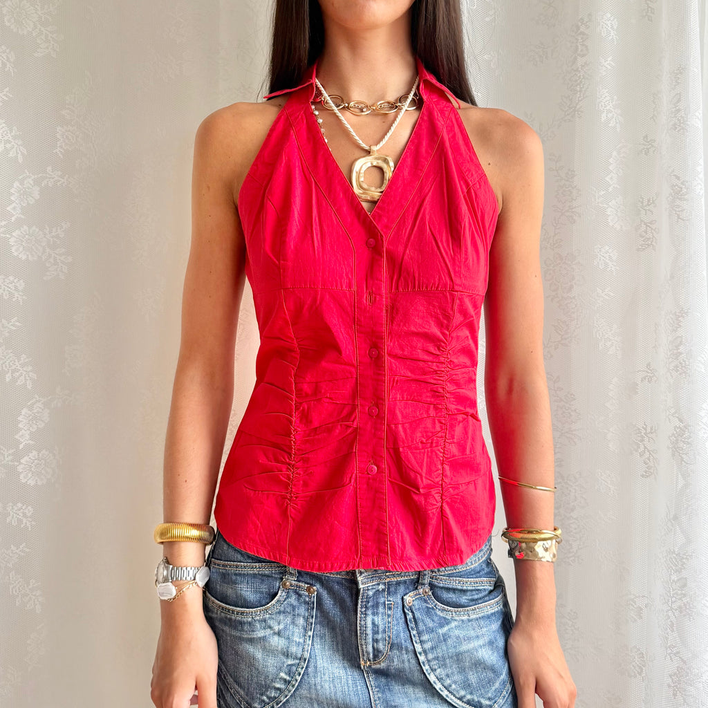 Collared Halter Cami - Size M
