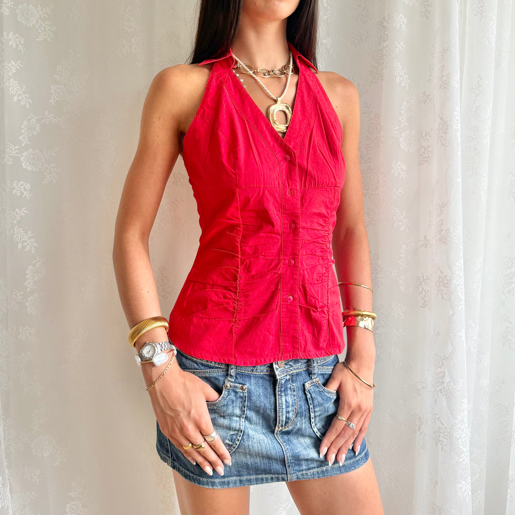 Collared Halter Cami - Size M