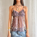 Lace Patterned Cami - Size M