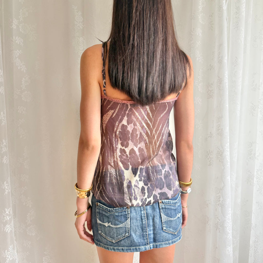 Lace Patterned Cami - Size M
