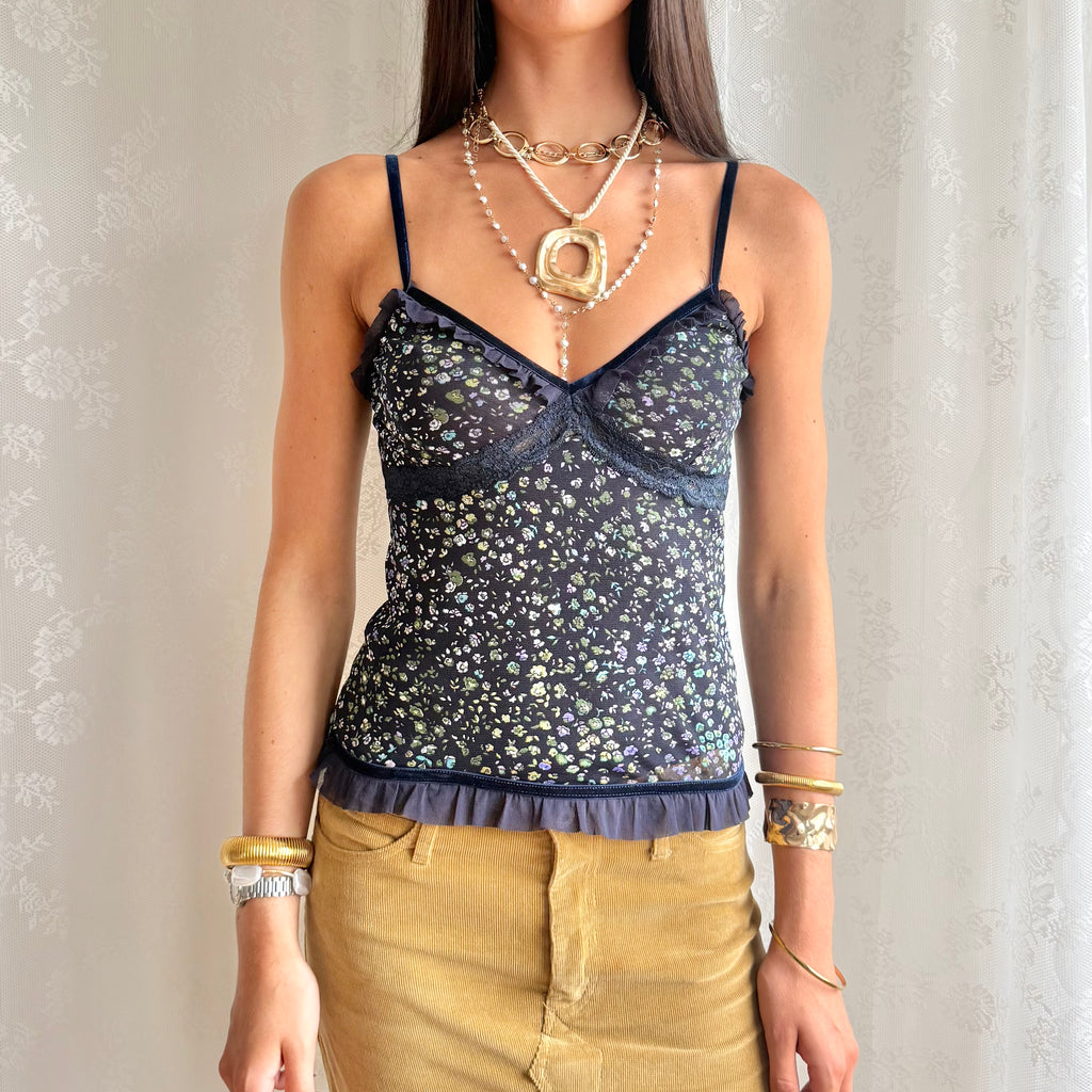 Mesh Floral Cami - Size S