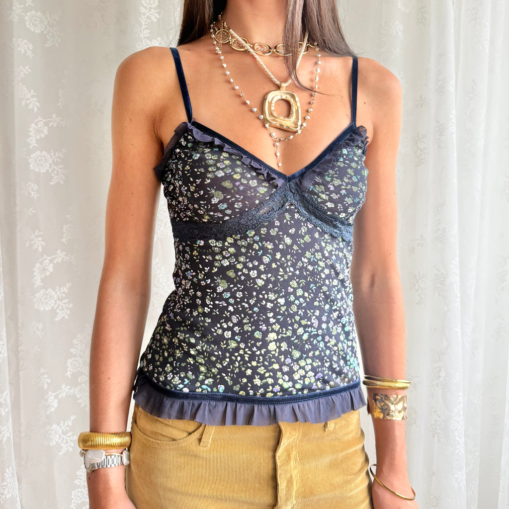 Mesh Floral Cami - Size S