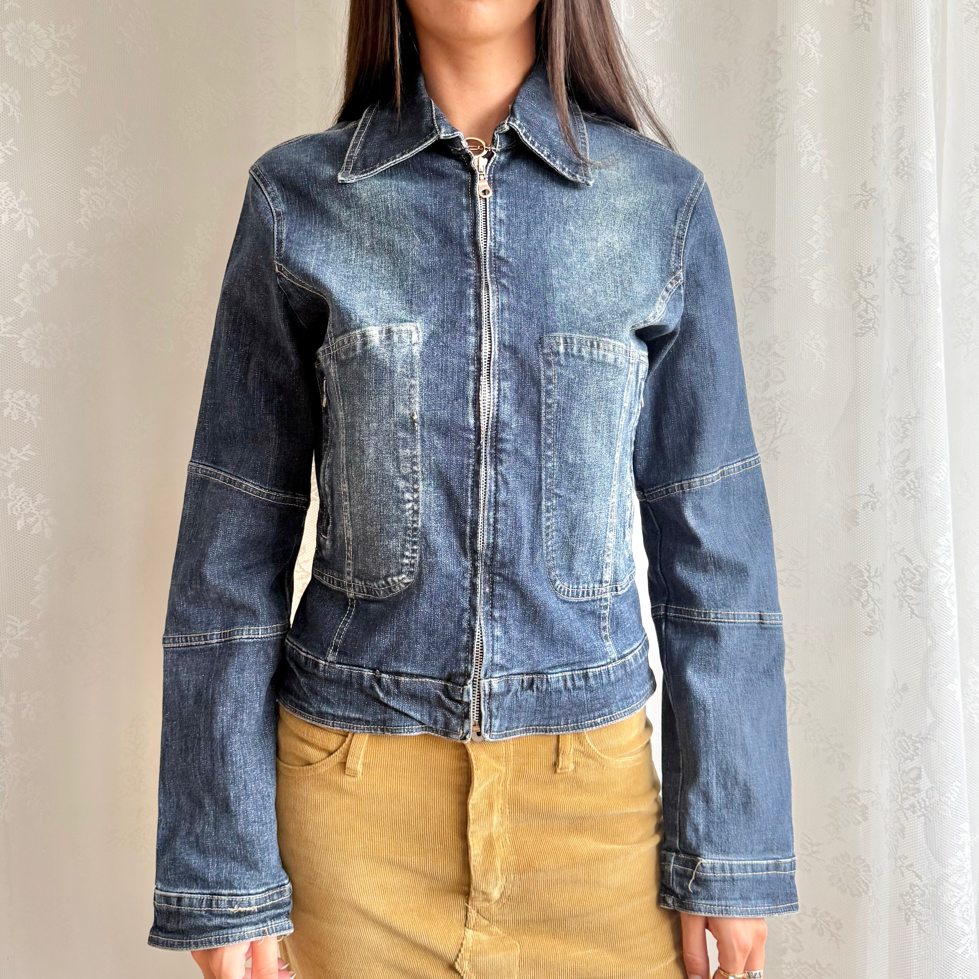 Denim Zip Jacket - Size M