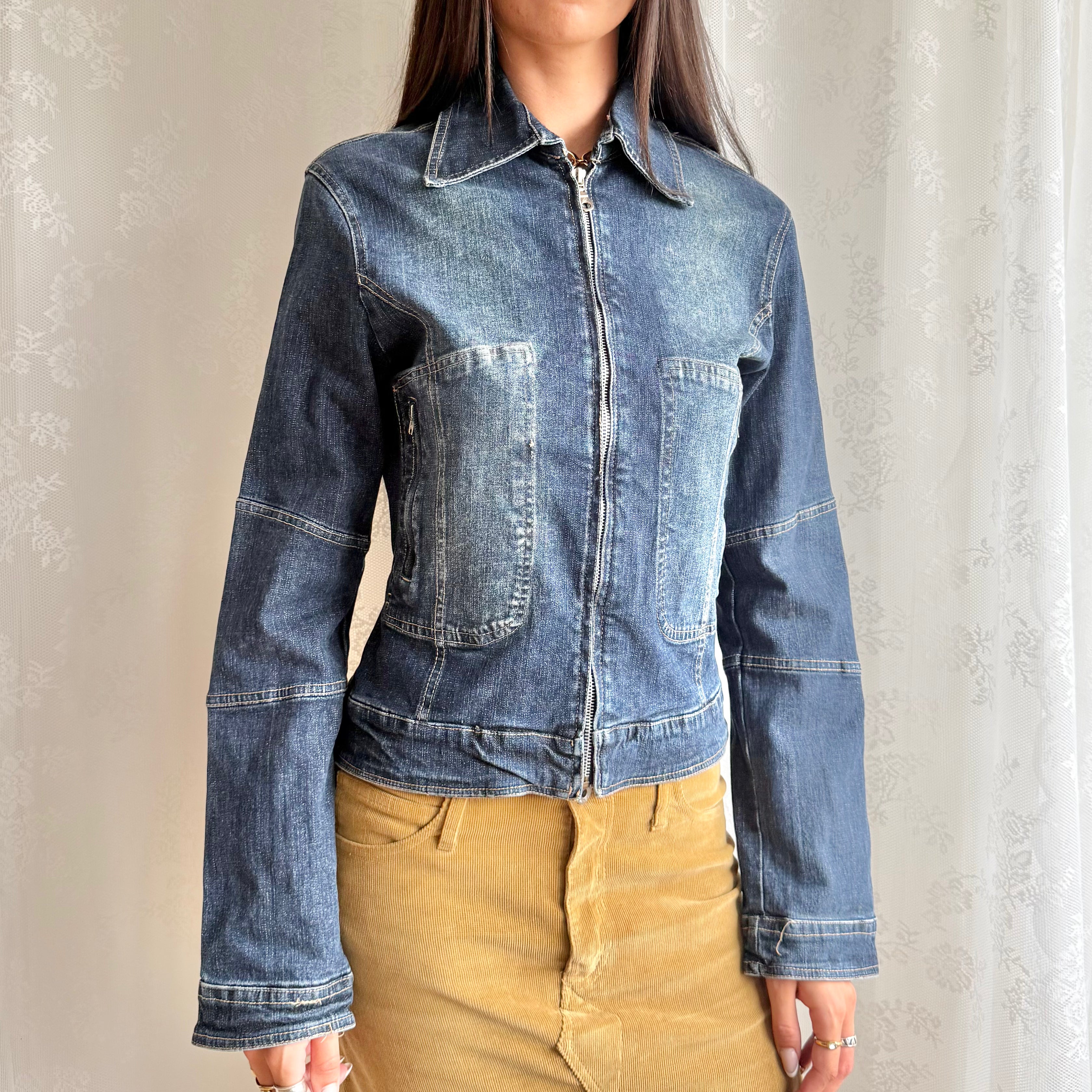 Denim Zip Jacket - Size M