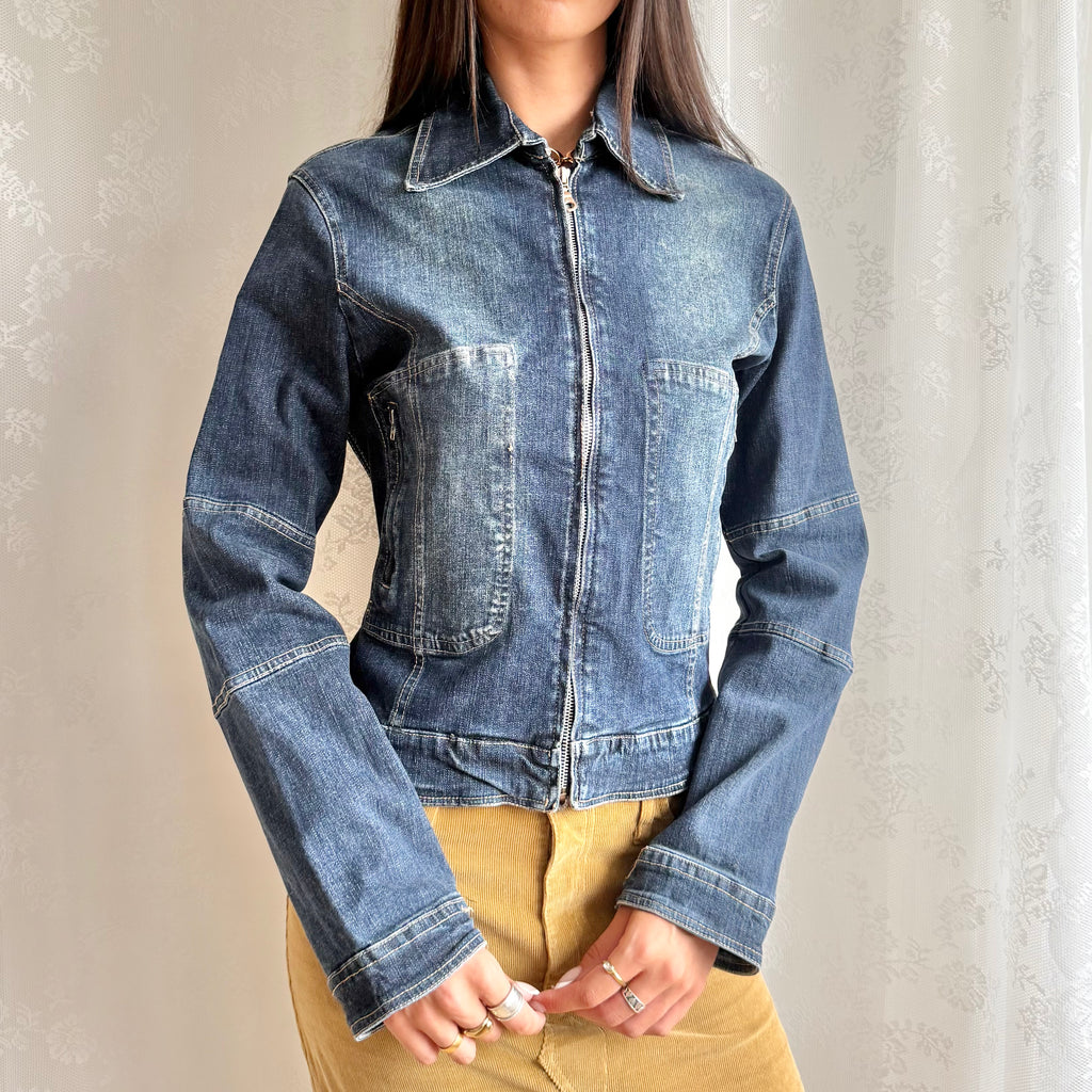 Denim Zip Jacket - Size M