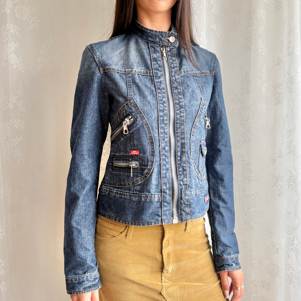 Denim Zip Jacket - Size M