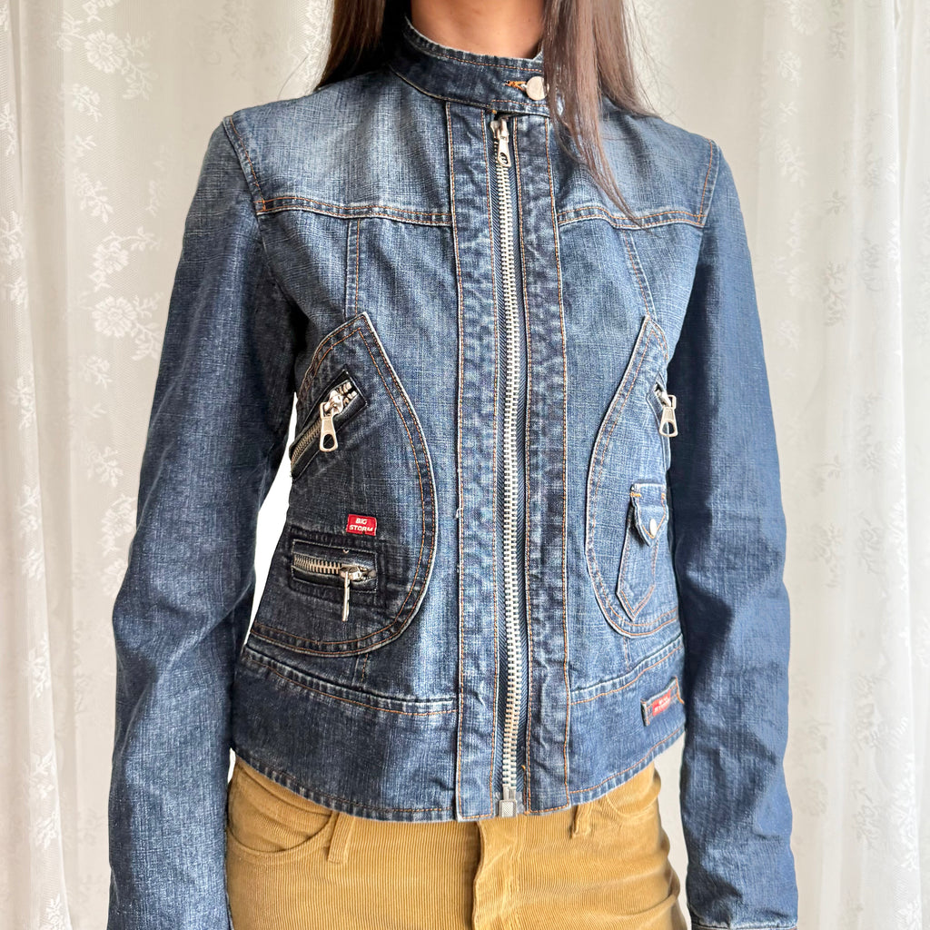Denim Zip Jacket - Size M