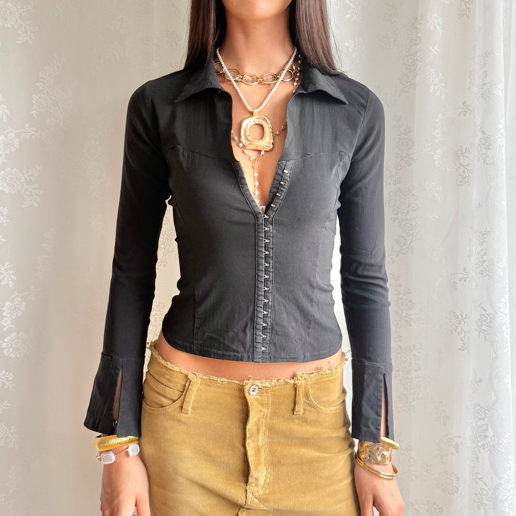 Pimkie Hook & Eye Shirt - Size S