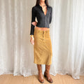 Corduroy Midi Skirt - Size S