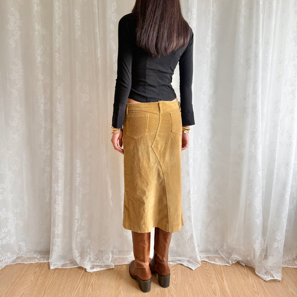 Corduroy Midi Skirt - Size S