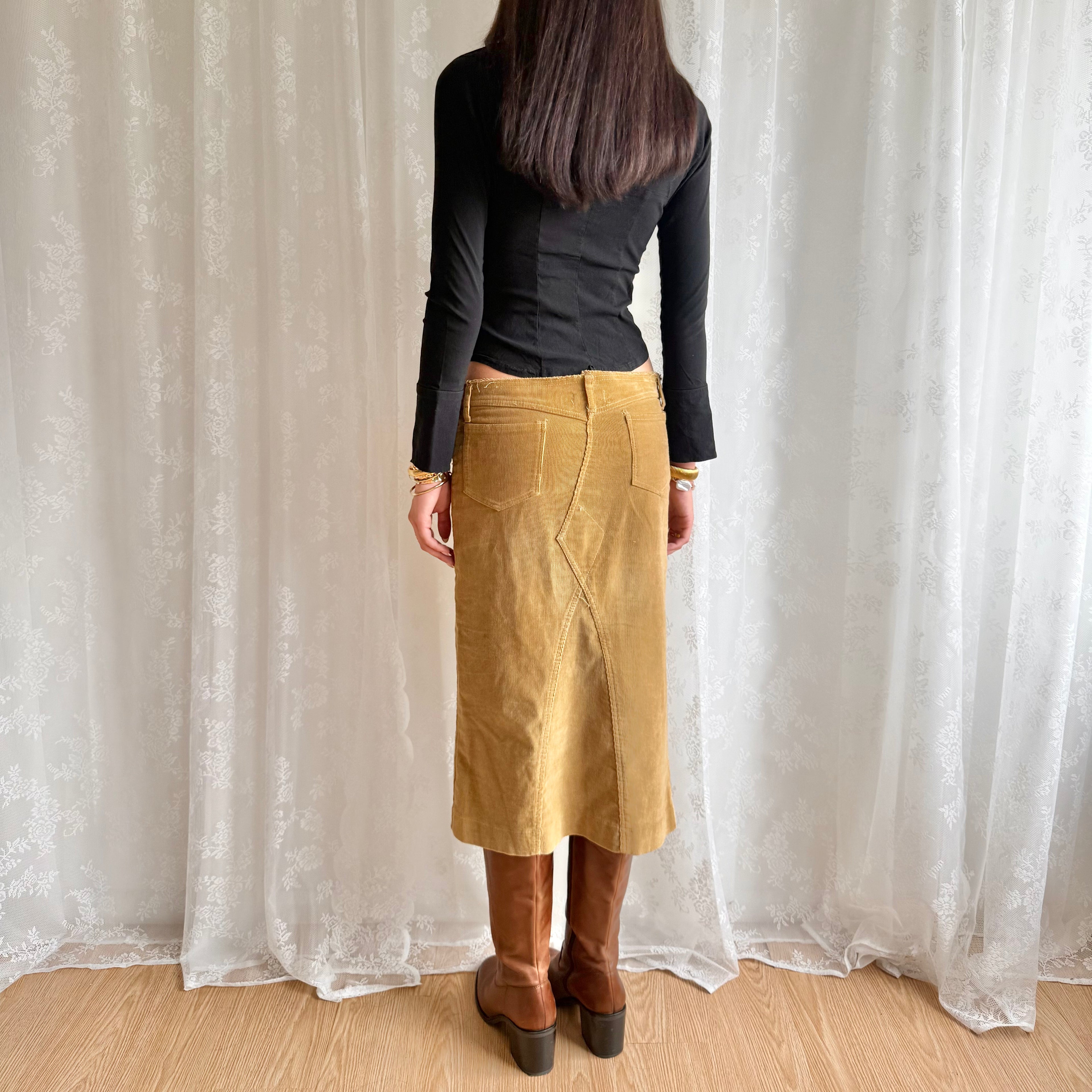 Corduroy Midi Skirt - Size S