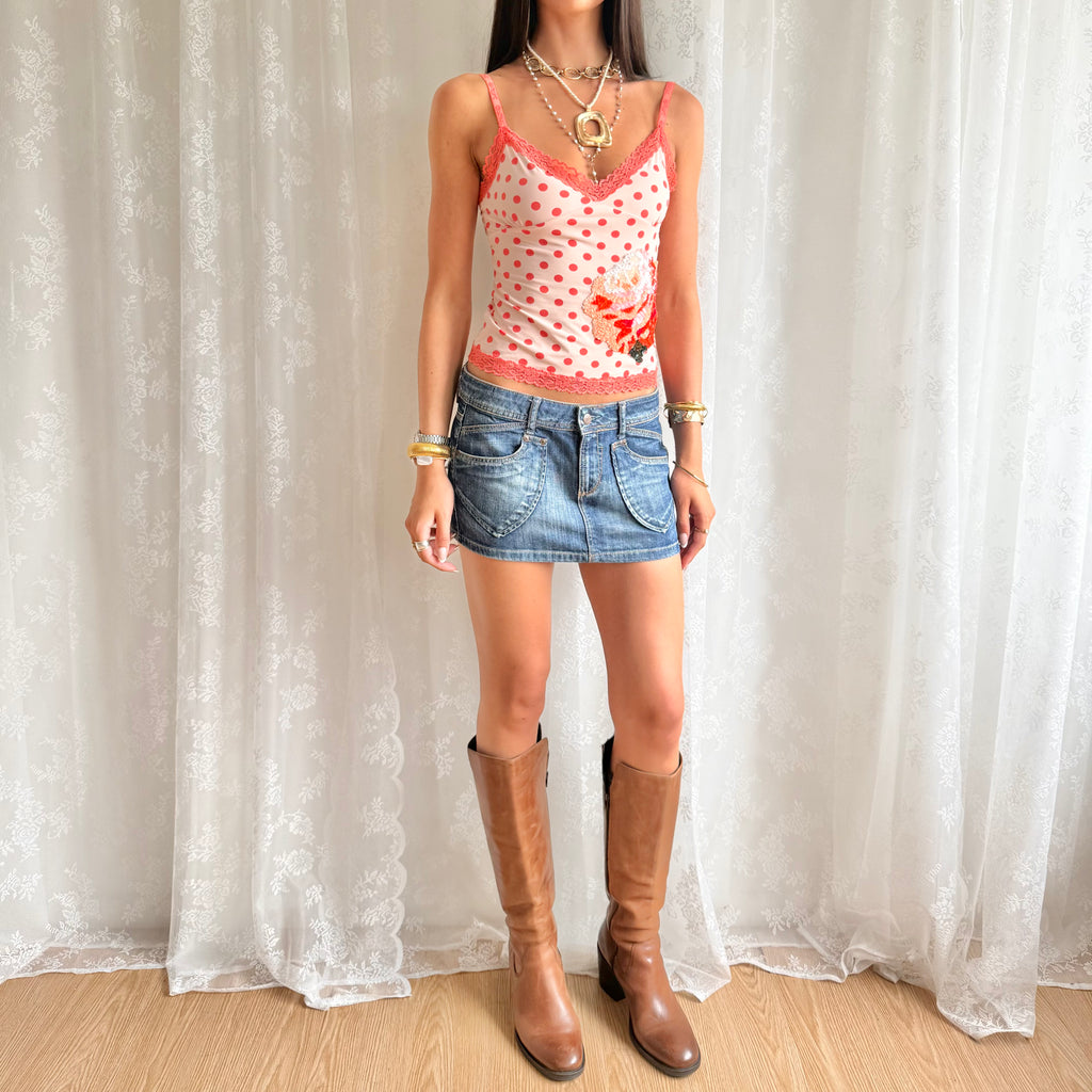 Denim Mini Skirt - Size M