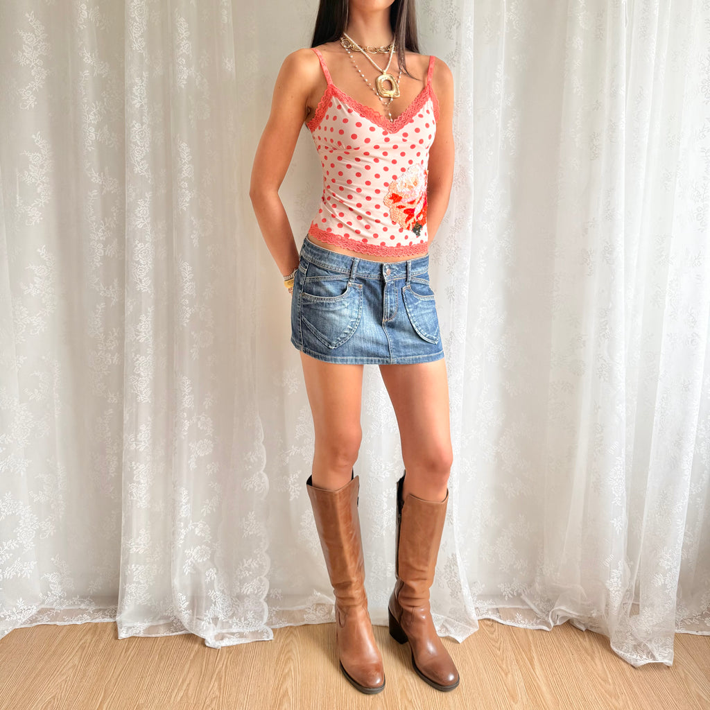 Denim Mini Skirt - Size M