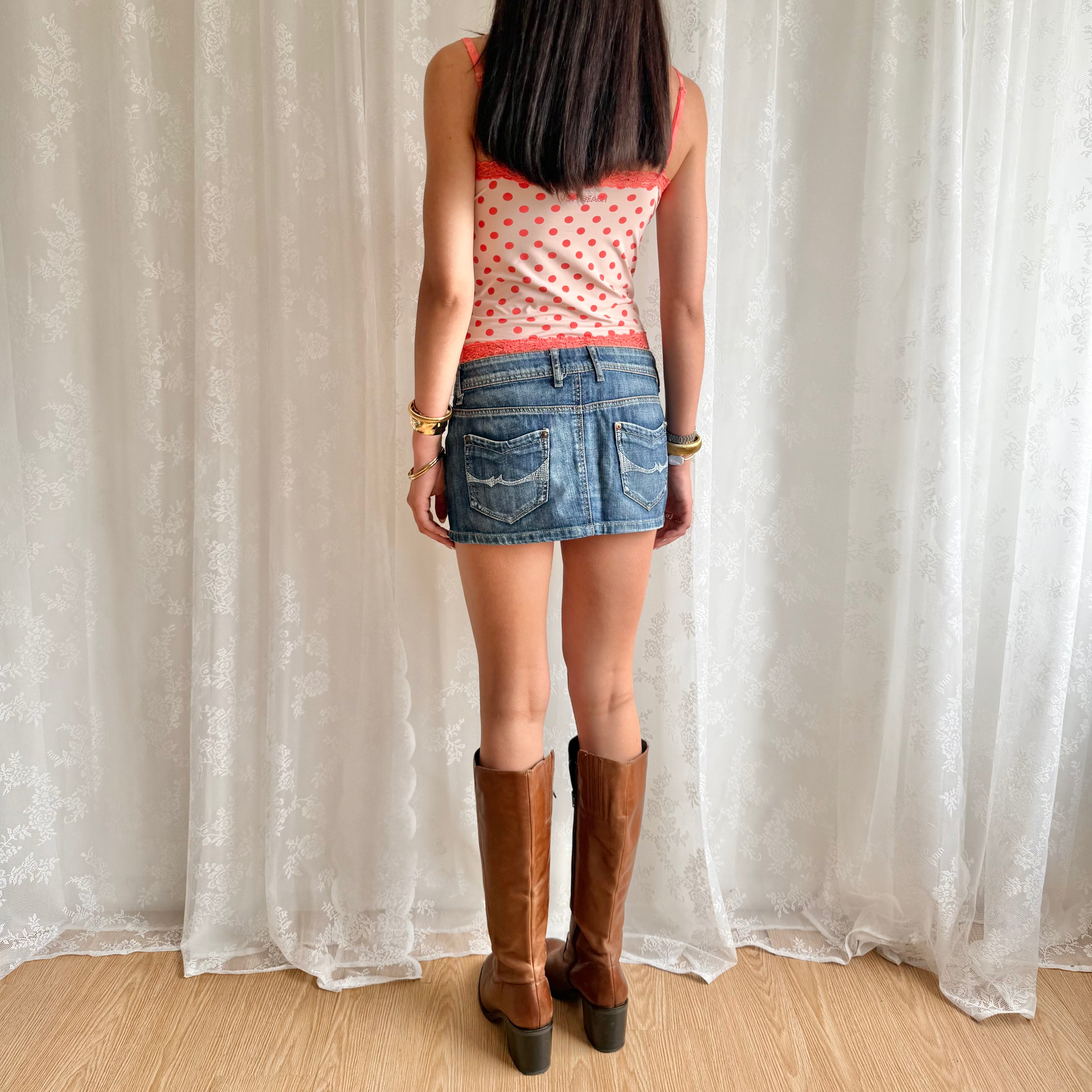 Denim Mini Skirt - Size M