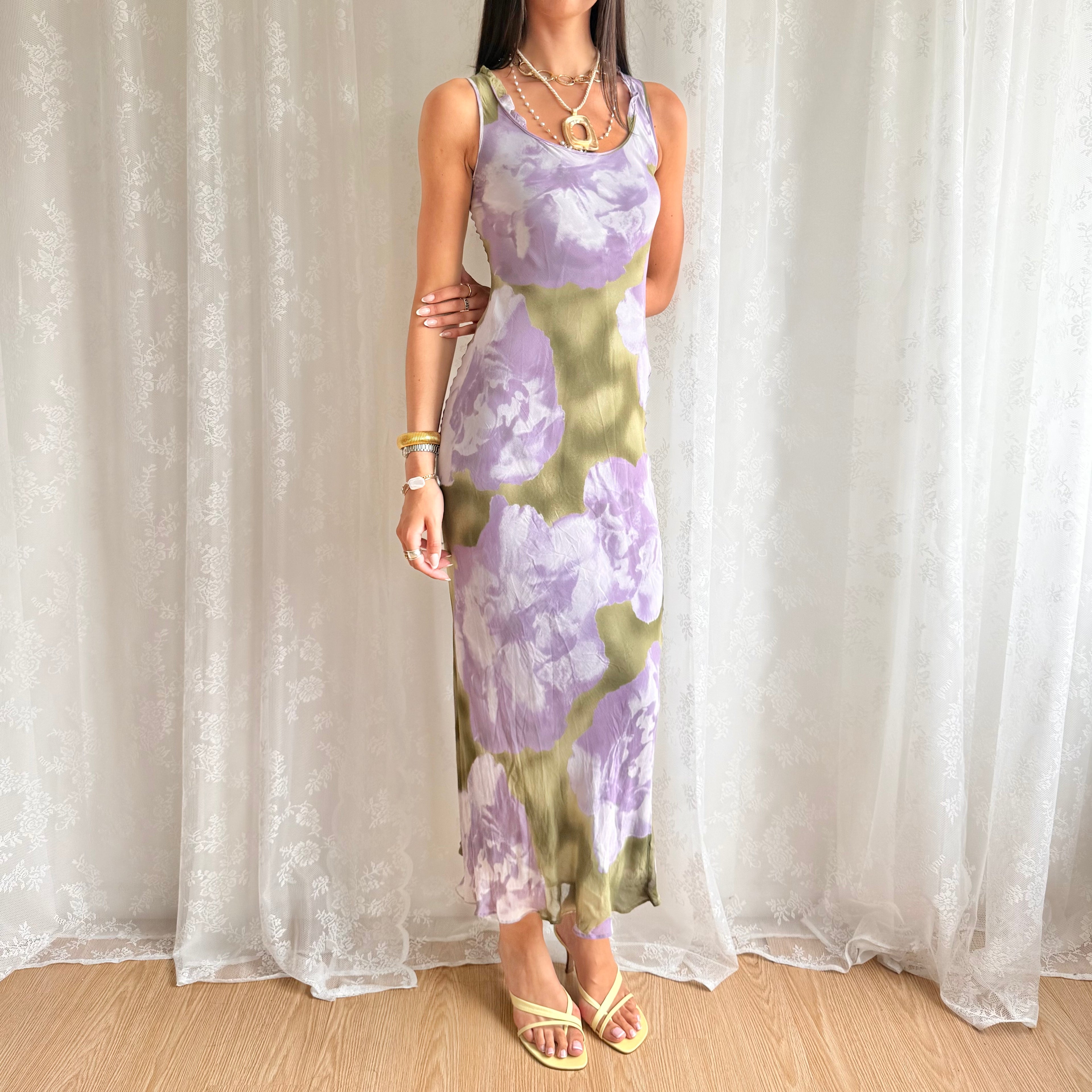 Floral Maxi Dress - Size M