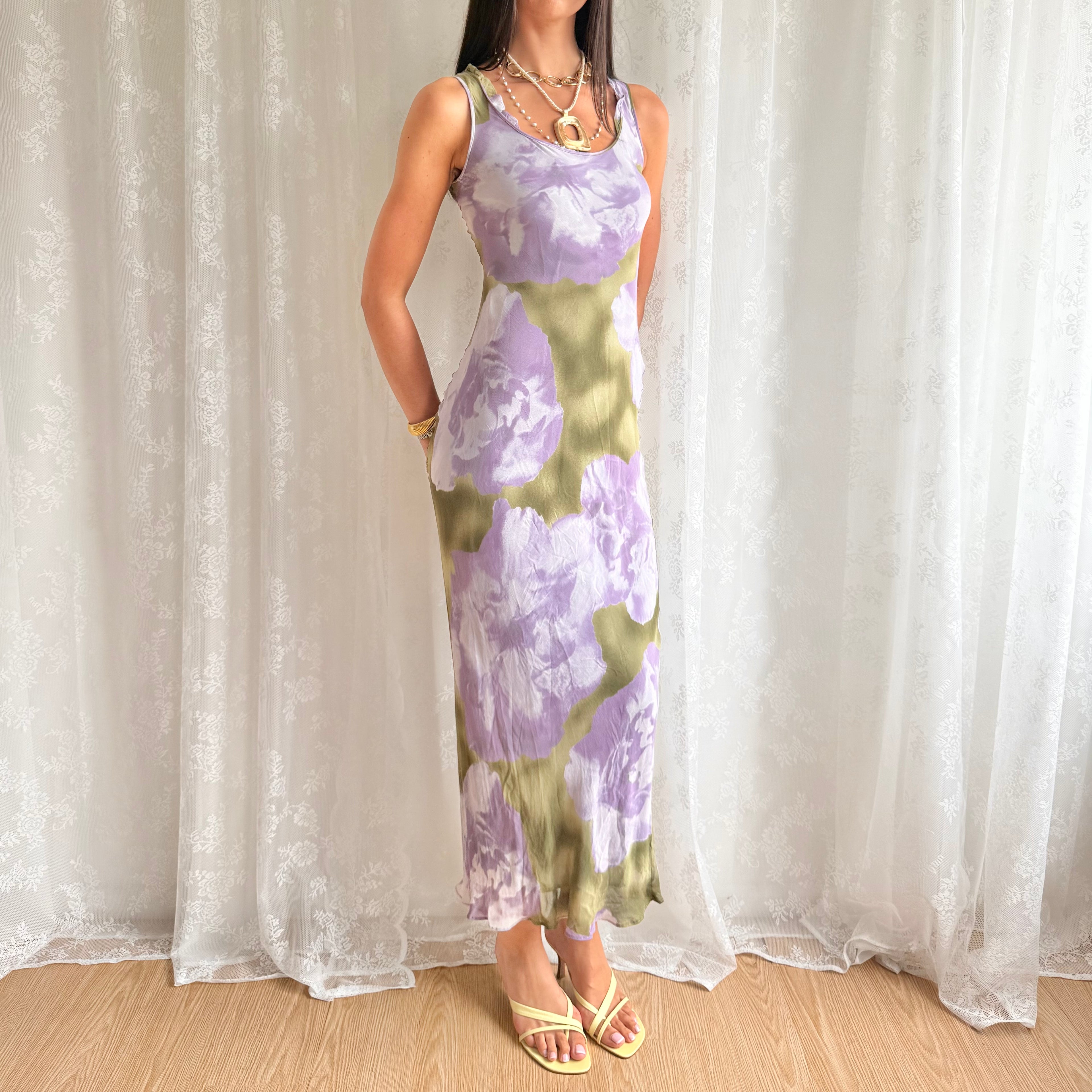 Floral Maxi Dress - Size M